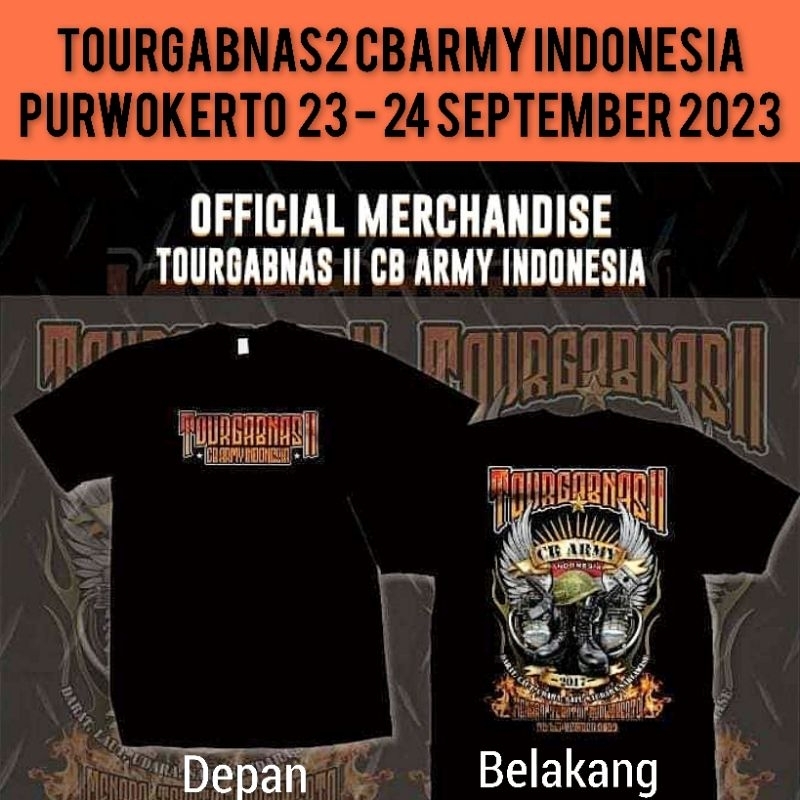 kaos TOURGABNAS 2 CB ARMY INDONESIA