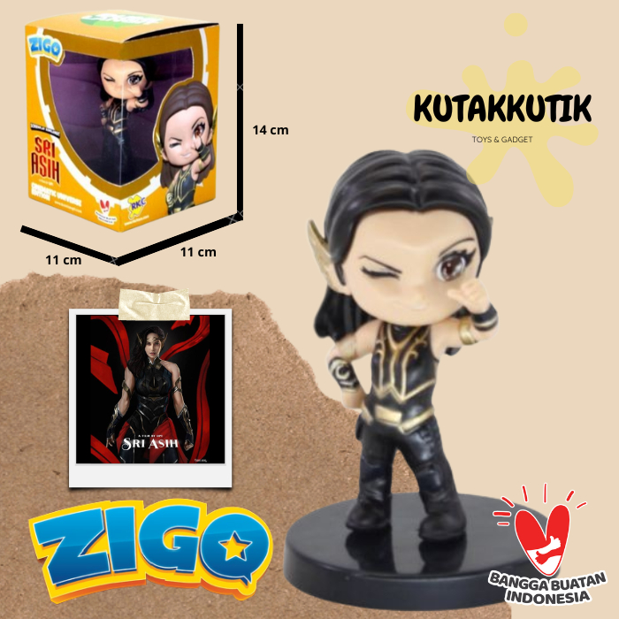 Mainan Action Figure Super Hero Pahlawan Indonesia Sri Asih Figure Zigo Kostum di Film Sri Asih V2