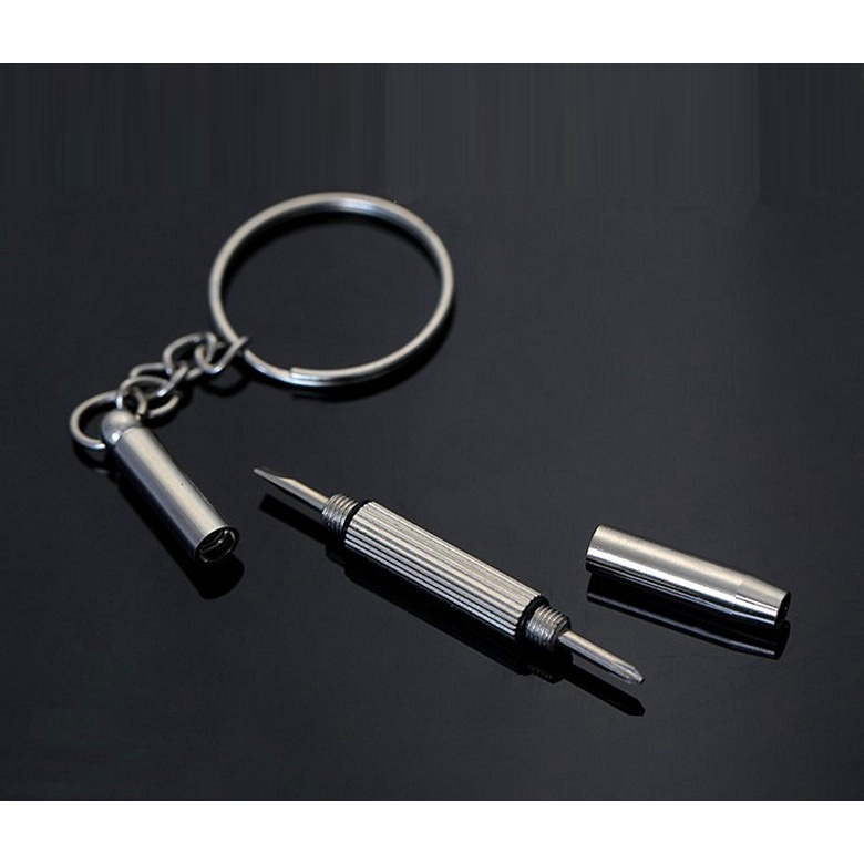 GANTUNGAN KUNCI OBENG MINI 3 IN 1 PLUS MINUS EMERGENCY SCREW DRIVER KEYCHAIN REPARASI KACAMATA