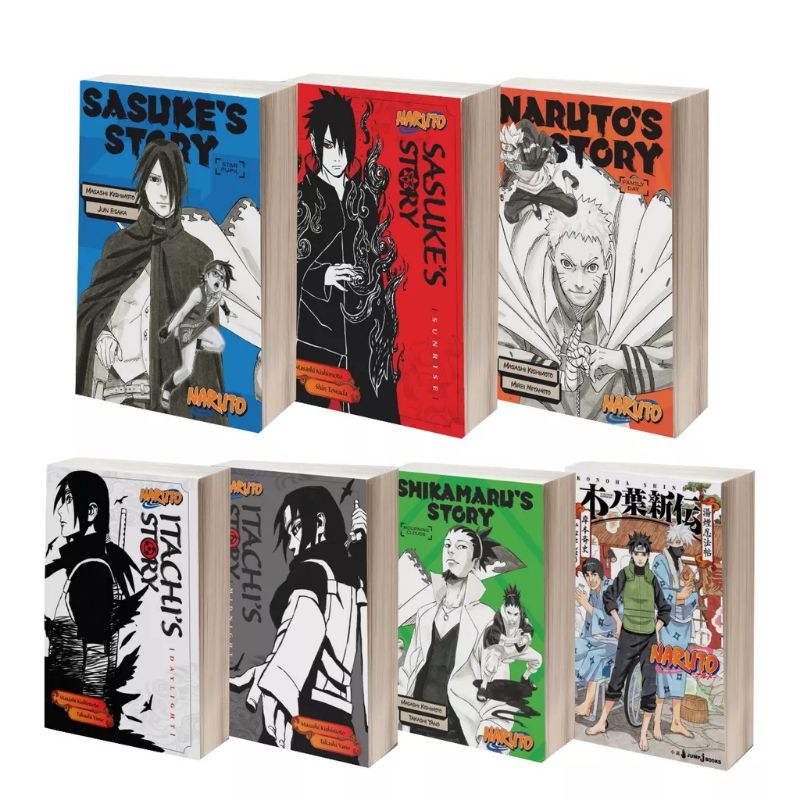 Paket 5 book (Eng & Indo) Light Novel Naruto Shinden Story Books Series (Naruto's, Sasuke's, Itachi'