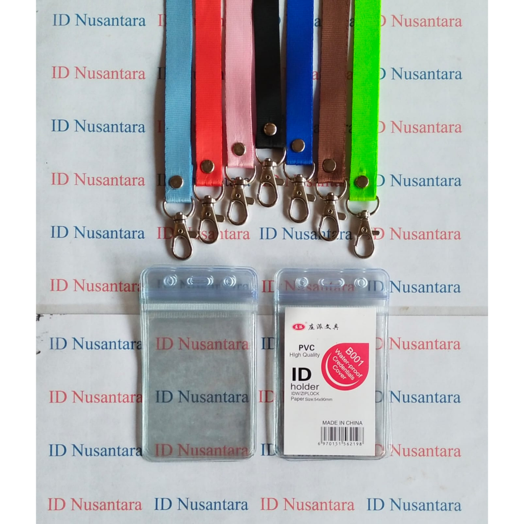 

Paket ID Card Zipper 6,5x9CM + Tali Kait Polos 1.5CM Isi (10pcs)