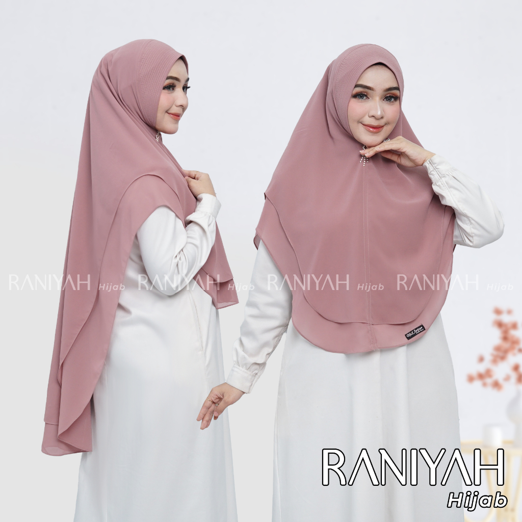 Khimar Syari Premium 2 Layer Oval Standar Hijab Khimar jumbo Ceruty Babydoll