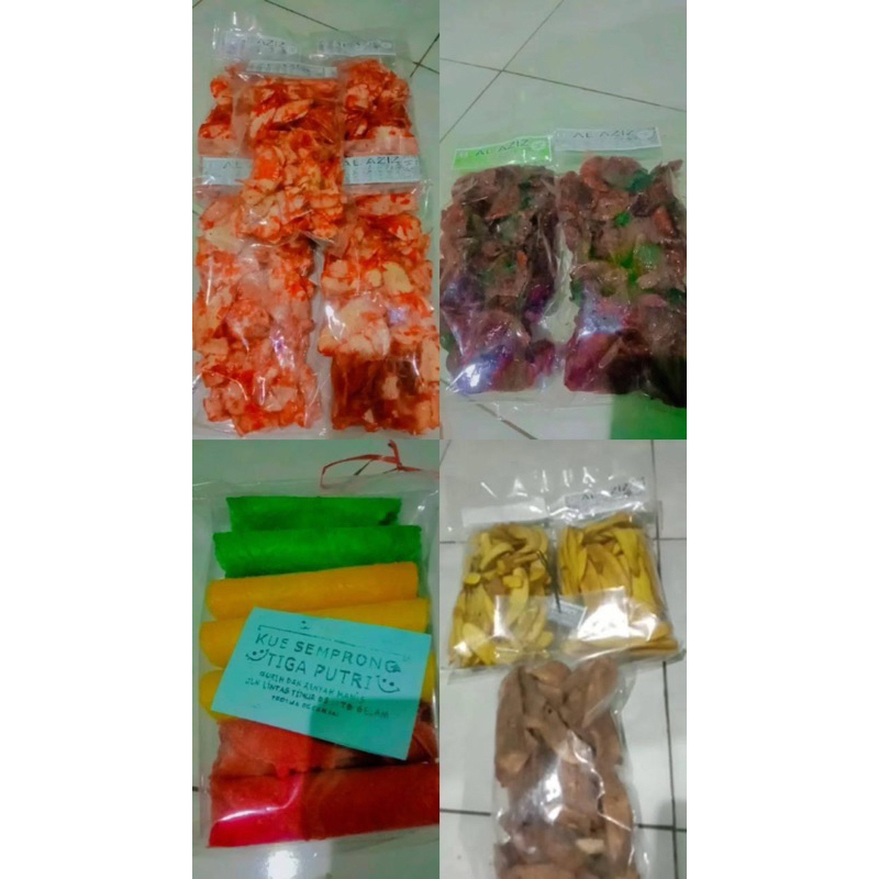 

makanan keripit pedas,pisang coklat, semprong,