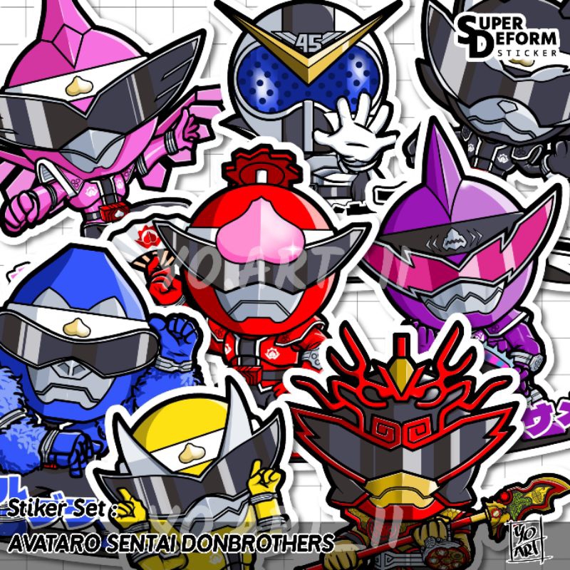 

Stiker Set - Super Sentai Series vol.46 - Avataro Sentai DONBROTHERS