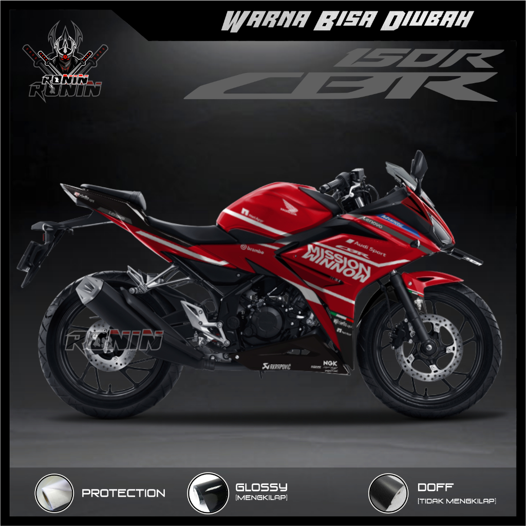 Decal Sticker FULL BODY CBR 150R Facelift Motif Mission Winnow Livery