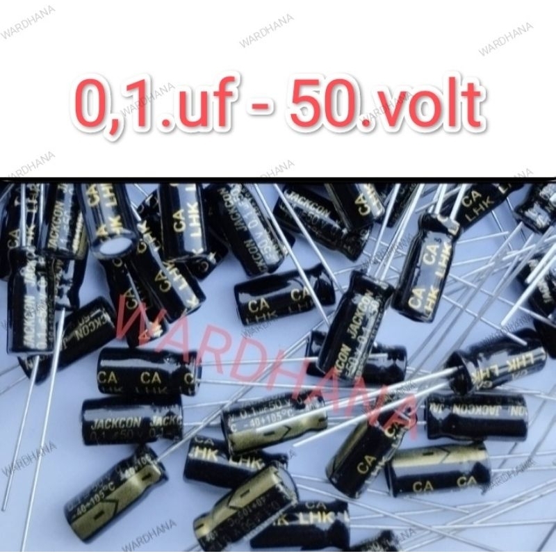 Elco 0,1 uf 50 volt JACKSON elco 0,1uf 50volt