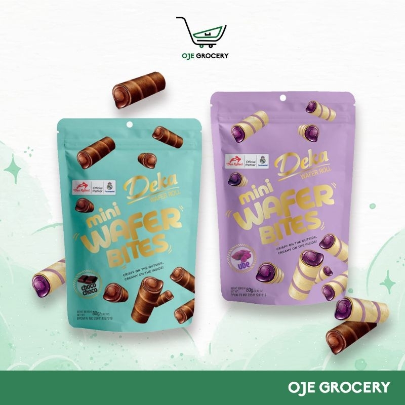 

DEKA MINI WAFER BITES 80GR - SNACK POUCH - CHOCO AND UBE