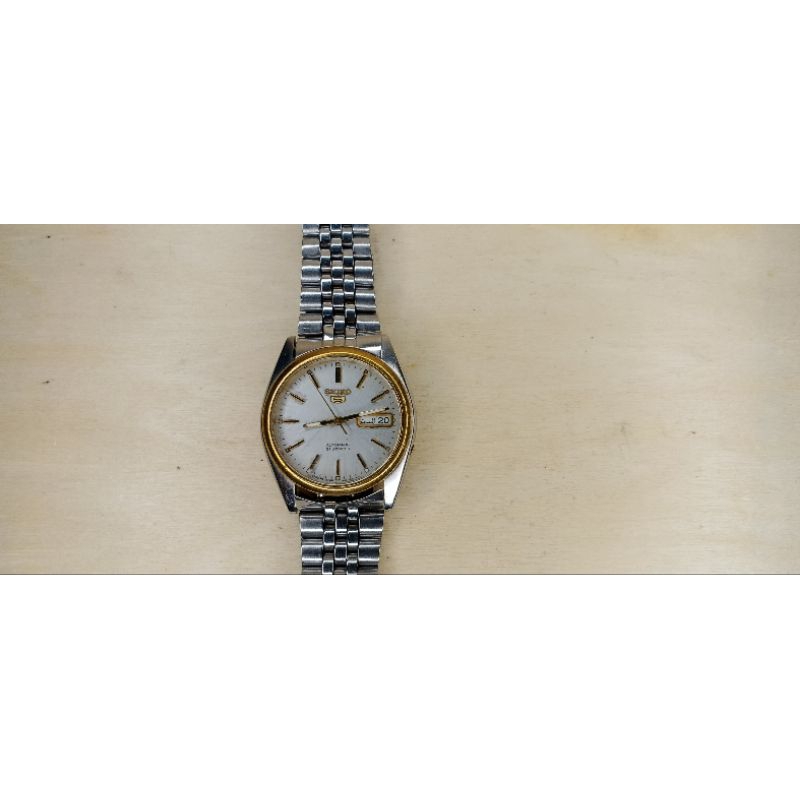 Seiko 5 7s26 White Arabic Dial