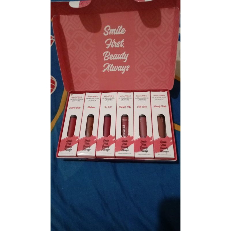 lipstik natural world isi 6pcs