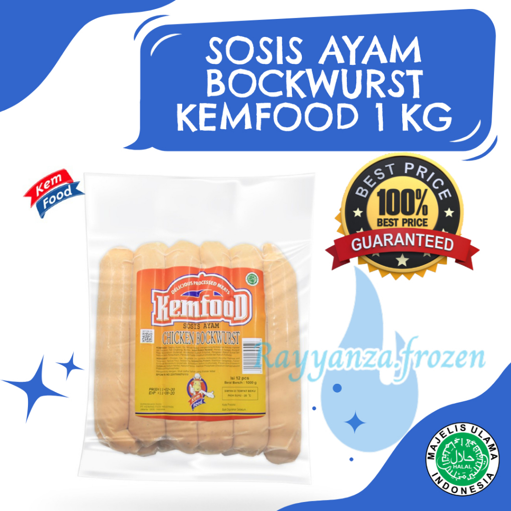 

Sosis Ayam Bockwurst Kemfood 1 Kg