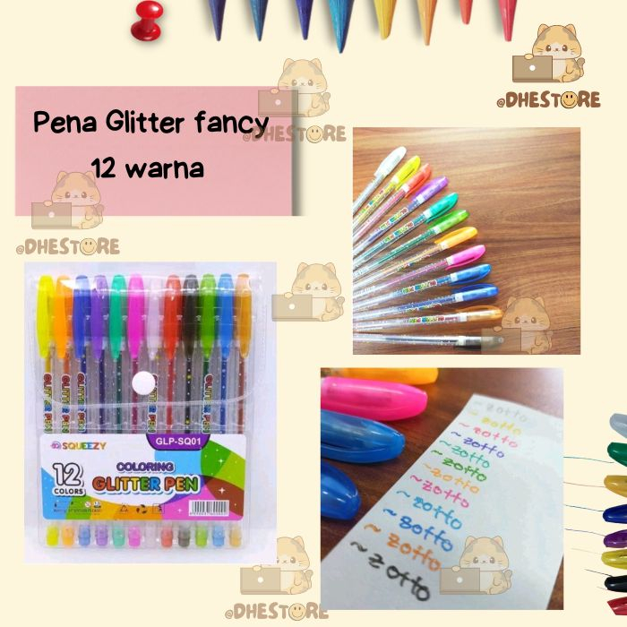 

Pena Glitter 12 warna