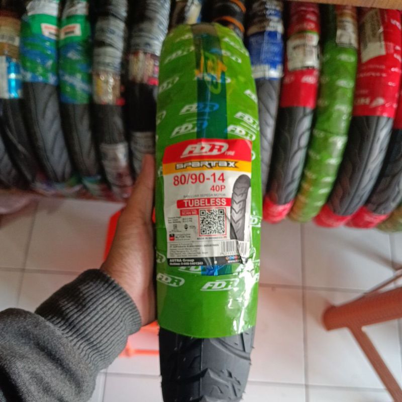 FDR SPARTAX TUBELESS/TUBETYPE BAN LUAR MATIC BEBEK SPORT 70 80 90 14 17 TL TT