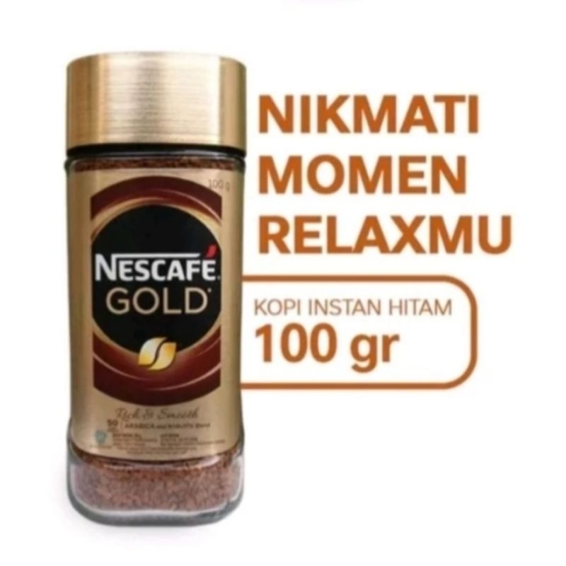 

Nescafe Gold Kopi Instan Kopi Hitam 100gr Jar