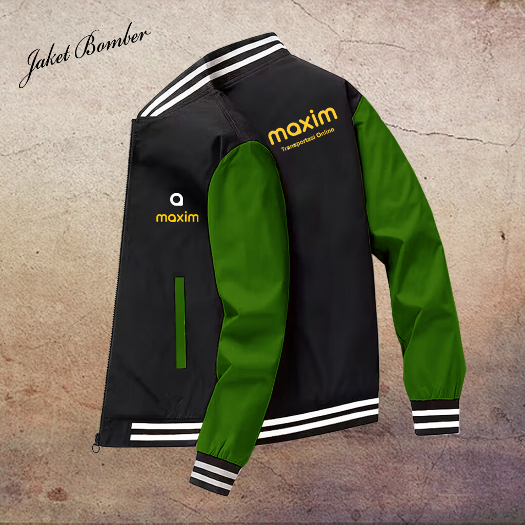 Jaket Maxim Driver/Jaket Maxim Prioritas/Jaket Maxim Hitam/Jaket Maxim Murah/Jaket Maxim Bomber/Jake