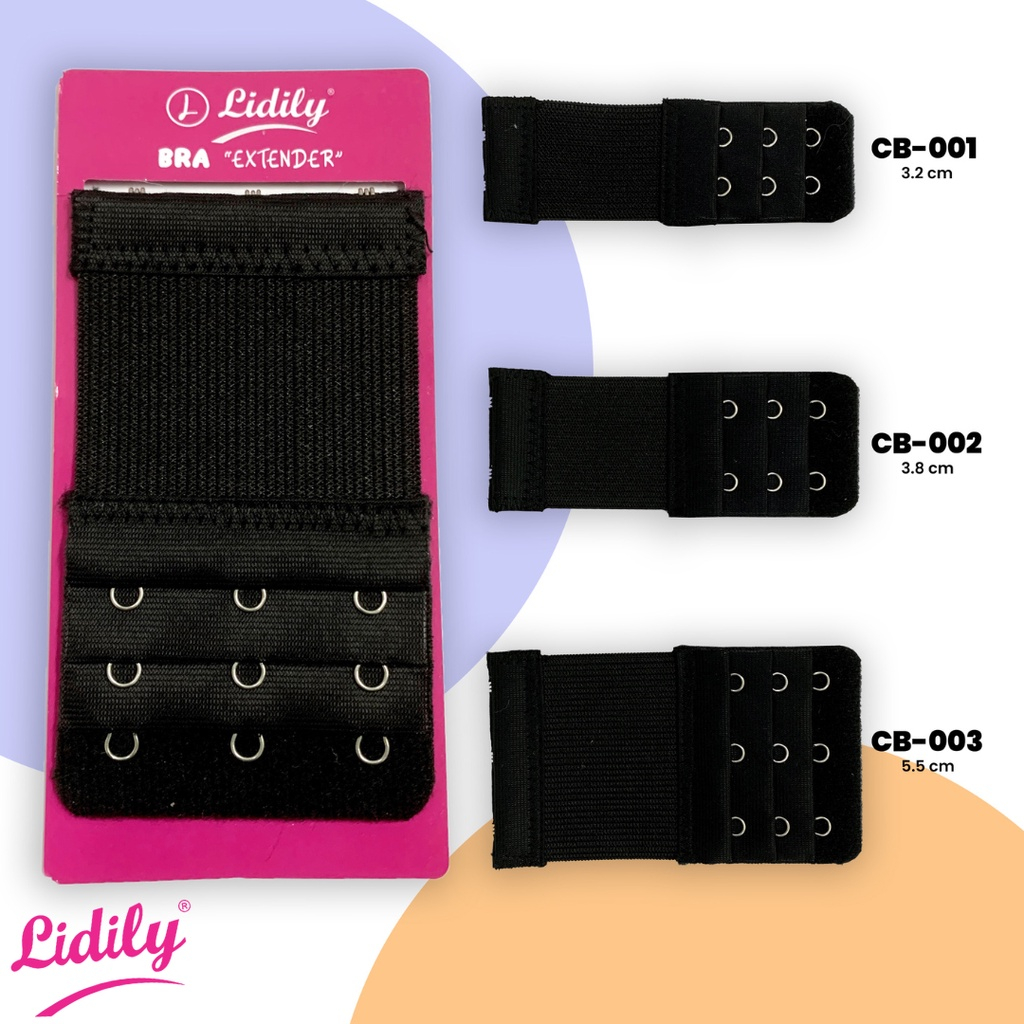 Lidily - [BUY1 GET1 FREE] Extender Bra Kait Sambungan | Bh Extension Bra Pengait Bh Kait 2 dan 3