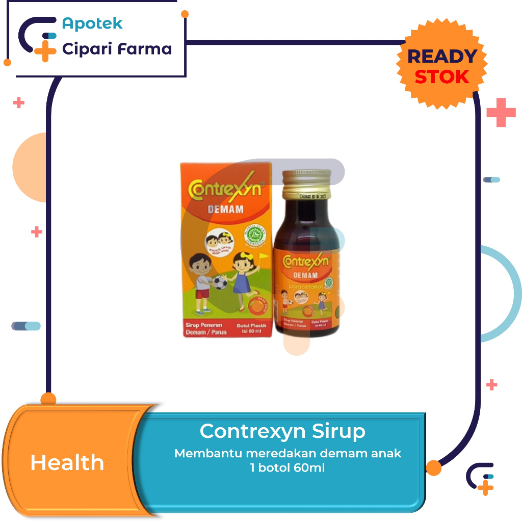 Contrexyn Demam Sirup Obat Pereda Demam Anak Rasa Jeruk 60ml