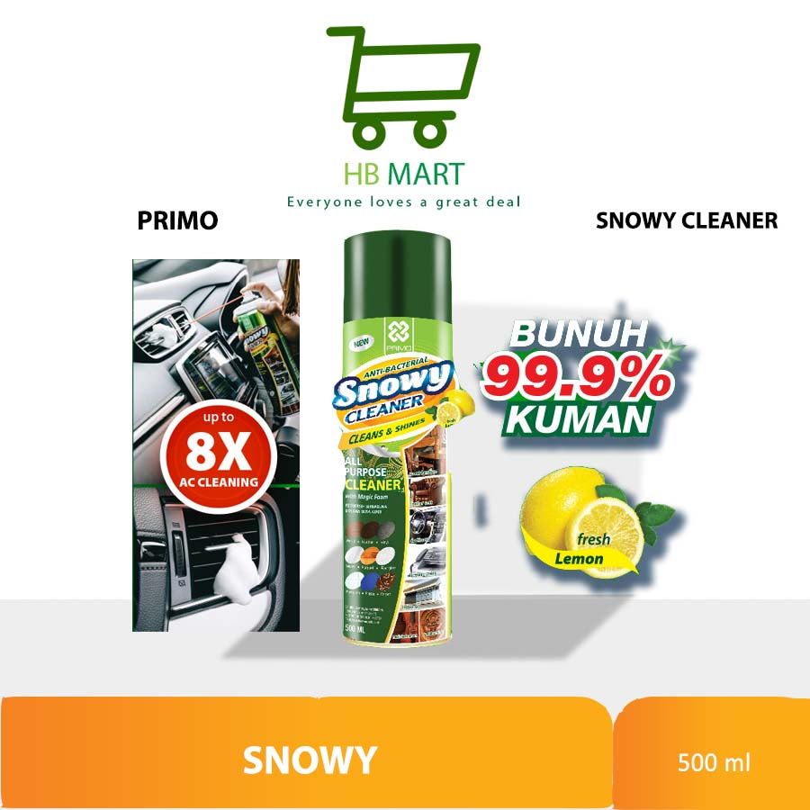 PEMBERSIH JOK MOBIL PRIMO SNOWY CLEANER 500ml AC MOBIL BERSIH