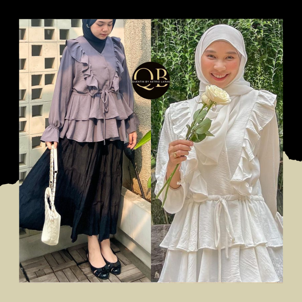 Kemeja Wanita/Lady Blouse Wanita Kerja Lengan Panjang/Atasan Putih Bahan Crinkle AirFlow Adem Tidak 