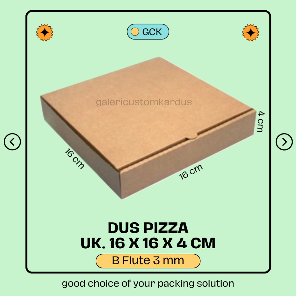 

(min. order 10) Dus Pizza Kardus Packing Gift Box Hampers 16x16x4