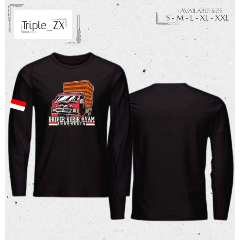 KAOS LENGAN PANJANG DRIVER KURIR AYAM