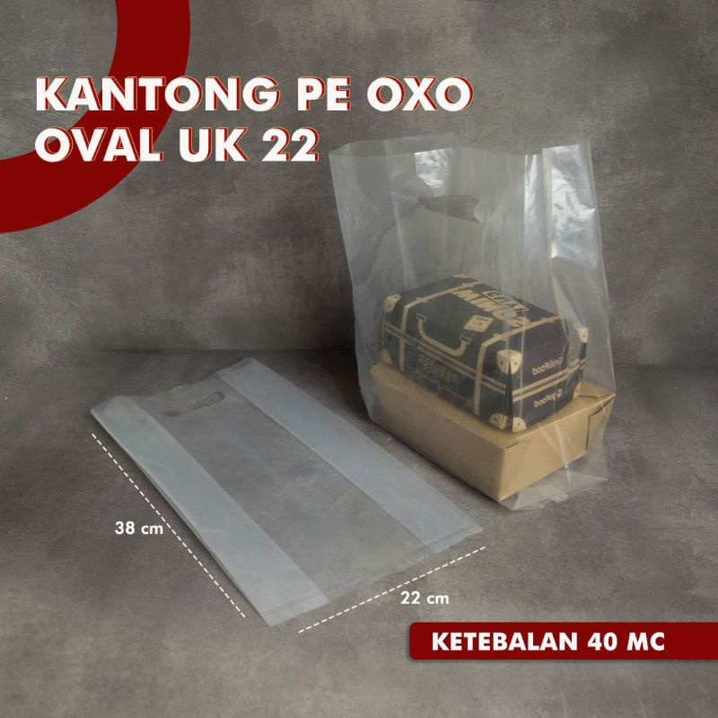 Kresek PE Oval Perpack Berat 500 gram - Krese Tebal PE Plong Oval