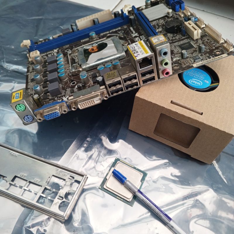 paketan Motherboard ASRock h61m 1155 Processor Core i5 3470 3,2 GHz Fan PROCESSOR  1156