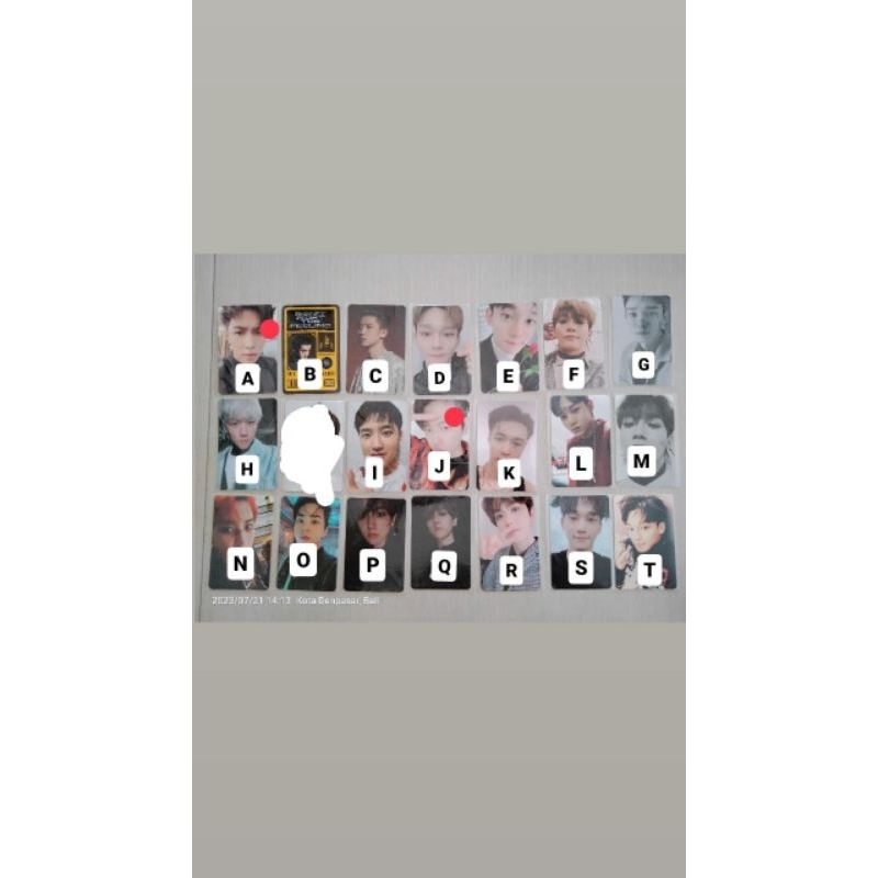 Photocard EXO Lay, Baekhyun, Chen, Chanyeol, DO, Sehun Official