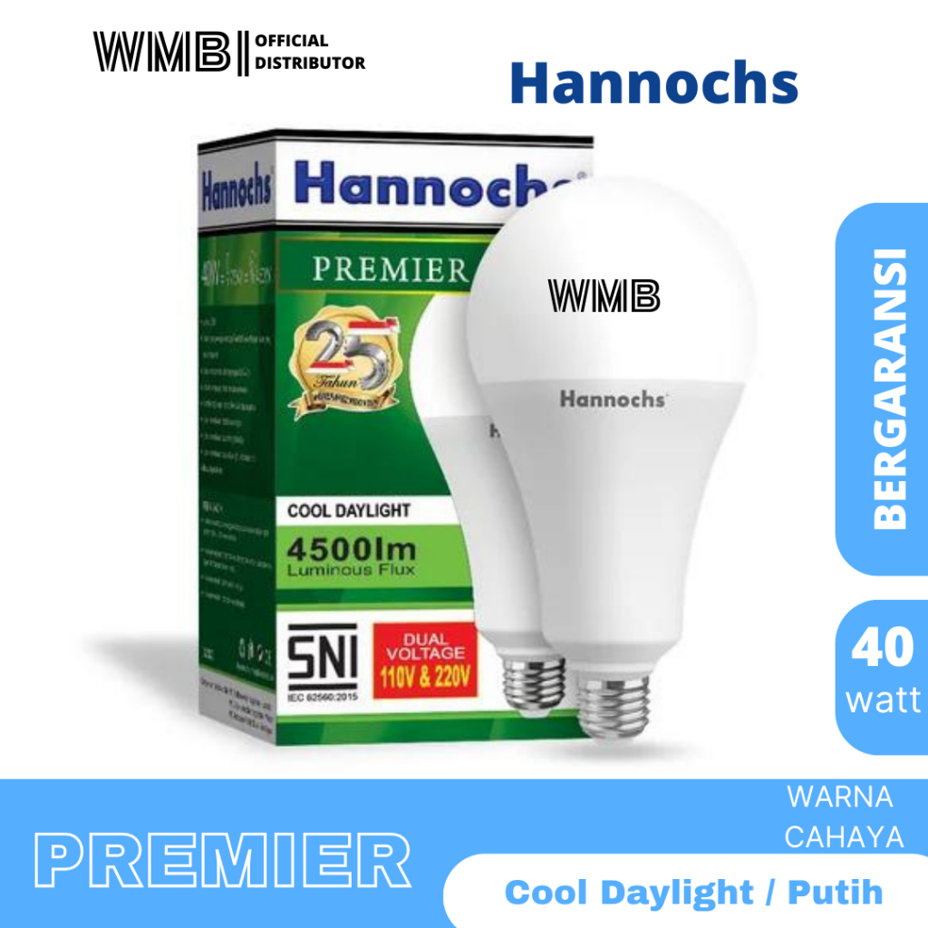 Lampu Hannochs LED Premier Bulb 40W/Watt