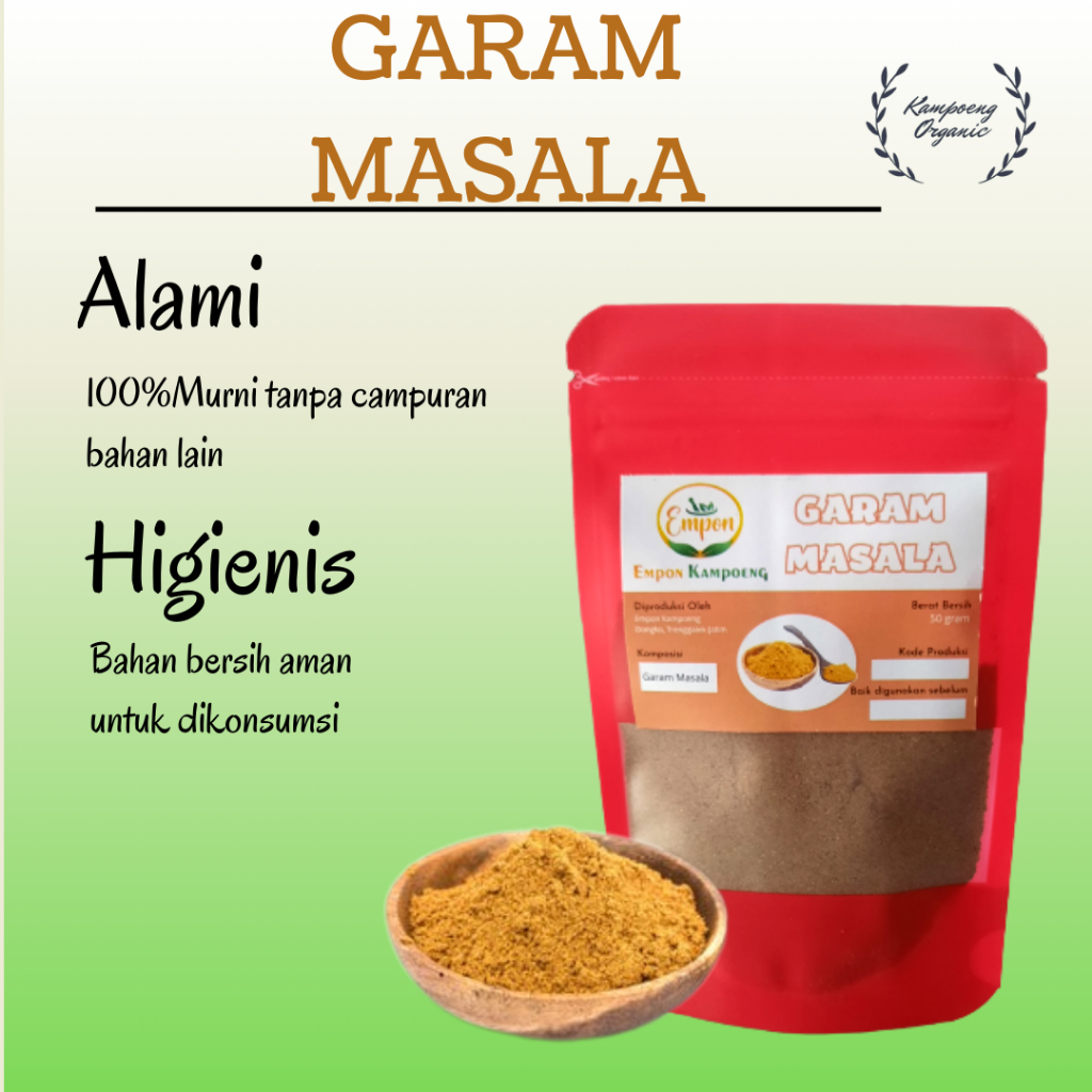 

Bumbu Garam Masala Bubuk Bahan Makanan Pokok Dapur Kering Rempah Penyedap Masakan Asli Alami