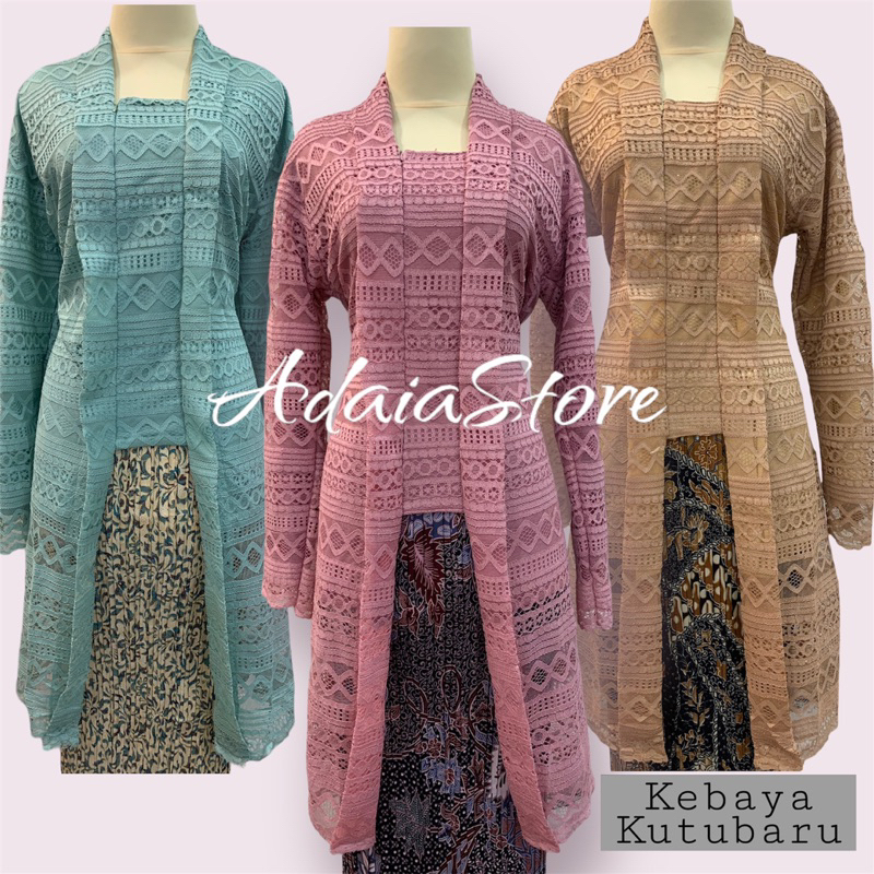 KEBAYA KUTUBARU BRUKAT / TUNIK BRUKAT / KEBAYA MODERN / KEBAYA BUSUI