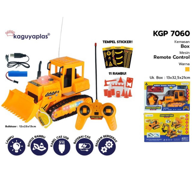 KGP7060 BULLDOZER RC MAINAN MOBIL RC CONTRUCTION