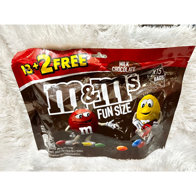 

PERMEN M&Ms FUNSIZE CHOCHOLATE 13 pack + 2 pack free