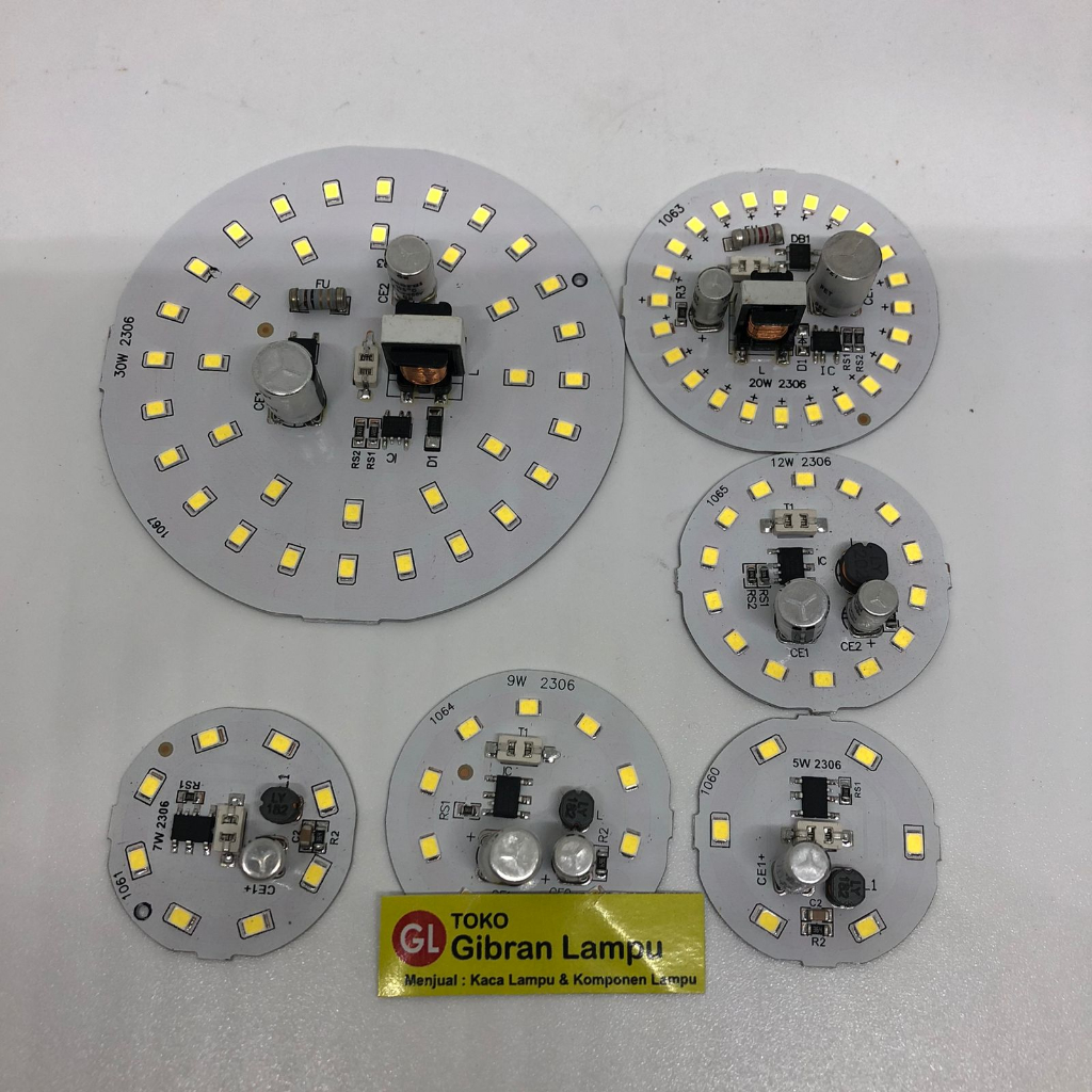 PCB Mata Lampu LED AC Kode BM BO - DOB Mata LED AC All Watt