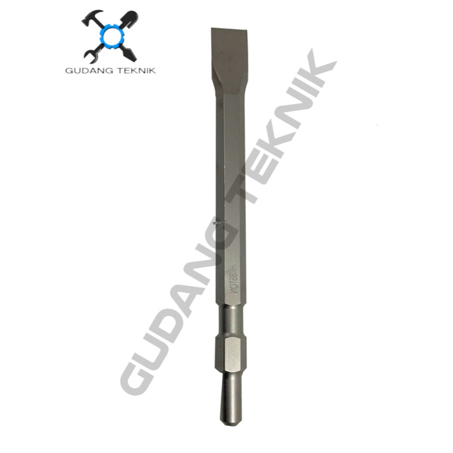 HEX PLUS 280mm Mata Bor Beton HEX PLUS Gepeng Flat Runcing Chisel 2436-001 HASSTON PROHEX / Mata Bobok Beton Point Lancip 2436-005 HASSTON PROHEX