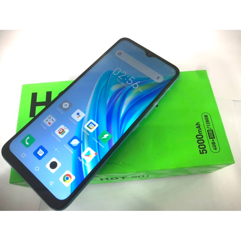 Hape infinix Hot 20i Ram 7/128Gb 4g Lte Seken Full Set Mulus Garansi