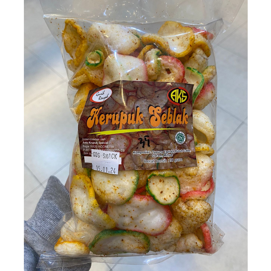 

Kerupuk Seblak AKS Gurih Renyah Halal 90 gr