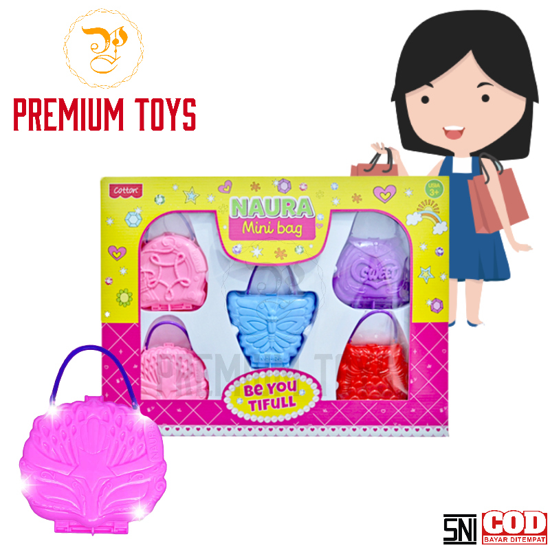 Naura Mini Tote Bag Tas Anak Mini Cantik 1Pc Original High Quality Kinvil Toys