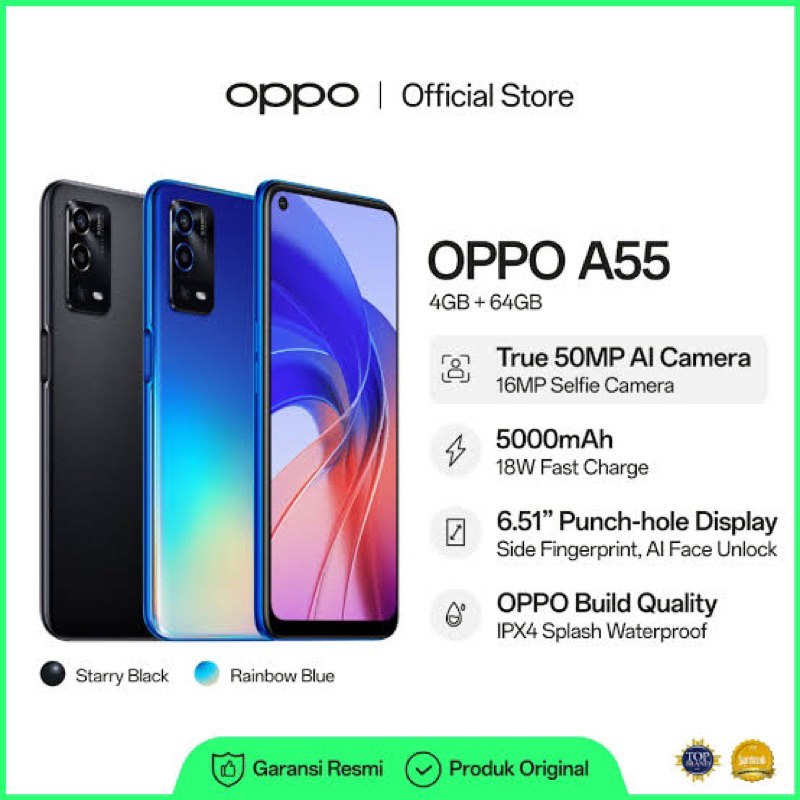 HP OPPO A55 RAM 4GB/64GB