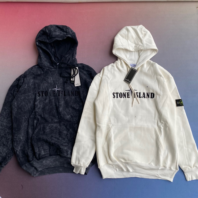 Sweater Jacket Hoodie Stone Island Big Logo Bordir Fulltag Aksesoris