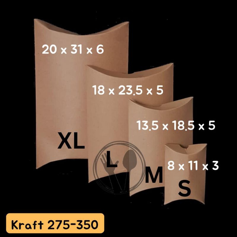 

PILLOW BOX DUS SOUVENIR DUS BANTAL KRAFT DUS PILLOW KOTAK SOUVENIR BOX PILLOW