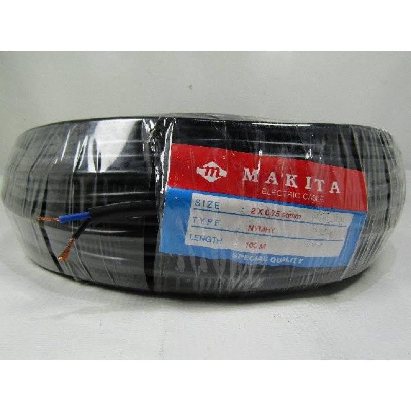 Kabel 2 x 0,75 NYMHY 100m Makita Speaker Audio Listrik 2x0.75 isi 2