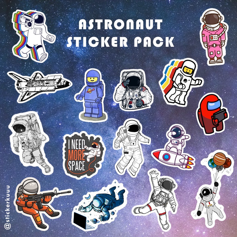 

[15 pcs] STICKER VYNIL MATTE - ASTRONOUT PACK | STIKER VINIL SUDAH DIGUNTING CUTTING DIE CUT UNTUK LAPTOP CASE HP TUMBLR BINDER DEKORASI ESTETIK AESTHETIC ANTI AIR WATERPROOF ASTRONOUT MURAH
