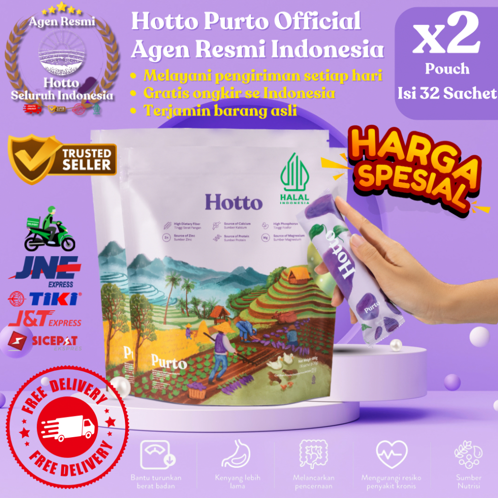 

PAKET MURAH! Hotto Purto 2 Pouch isi 32 Sachets atasi Gerd & Kolestrol