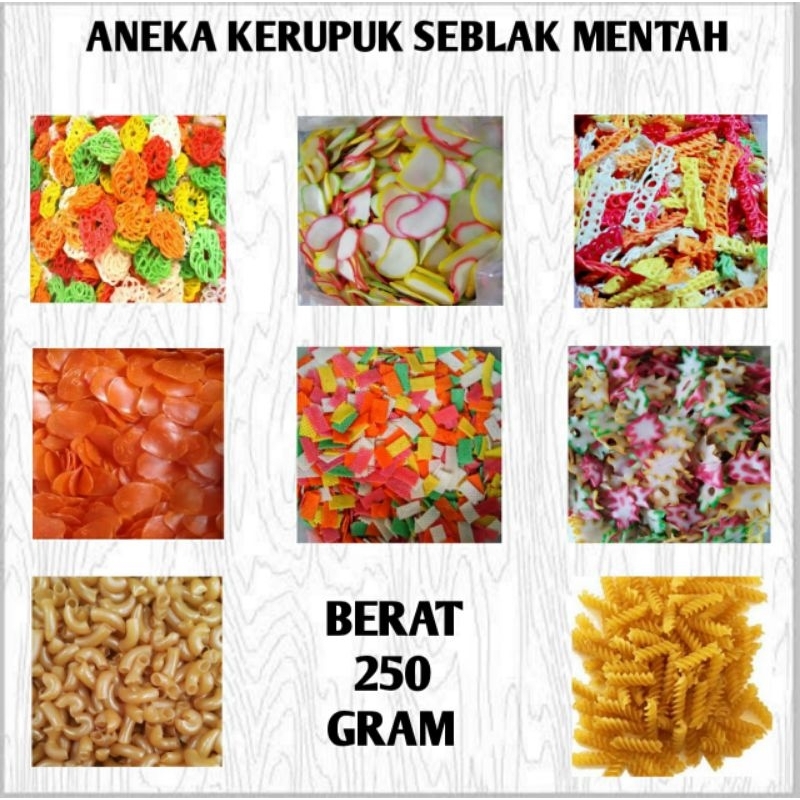 

ANEKA KERUPUK MENTAH KEMASAN 250GR