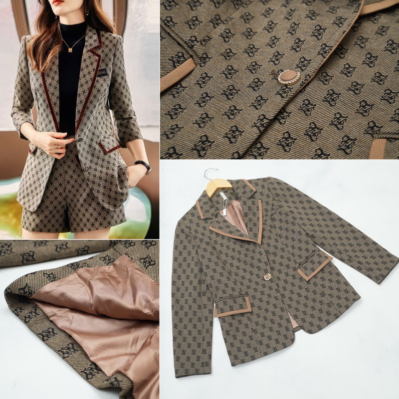 OUTER WANITA BLAZER SLIMFIT BAHAN TEKSTIL PREMIUM