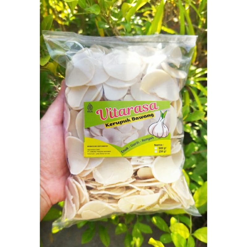 

Kerupuk Bawang Vitarasa (mentah) Repack 500gr