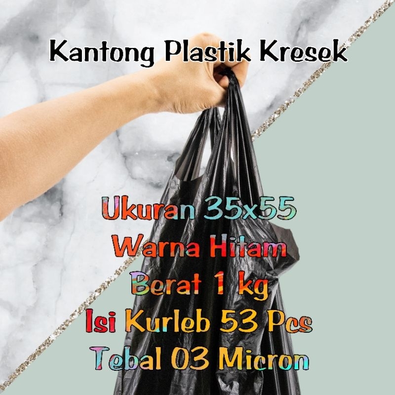 

Kantong Plastik Kresek Hitam PE Ukuran 40x60 Dan 35x55 Kiloan