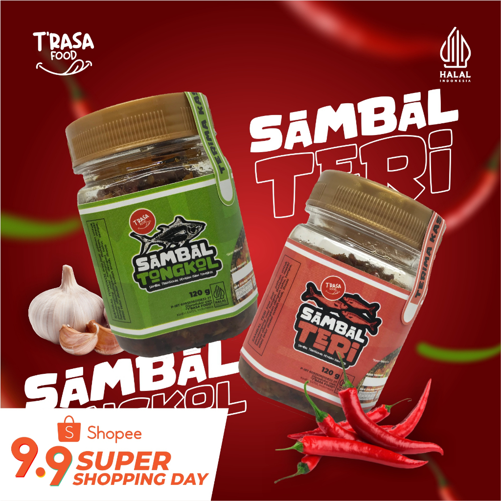 

T'RASA FOOD - Paket DUO 120g - (Sambel Tongkol-Sambel Teri)