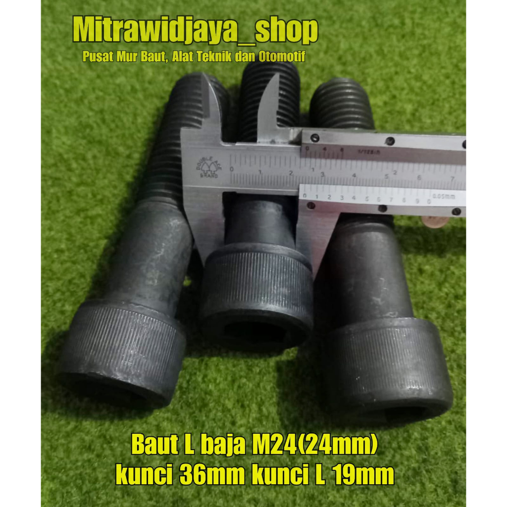 Baut L baja M24 1" inch diameter badan 24mm kunci 36an Kunci L 19 mm baut L 10.9 12.9 baut kunci L 1