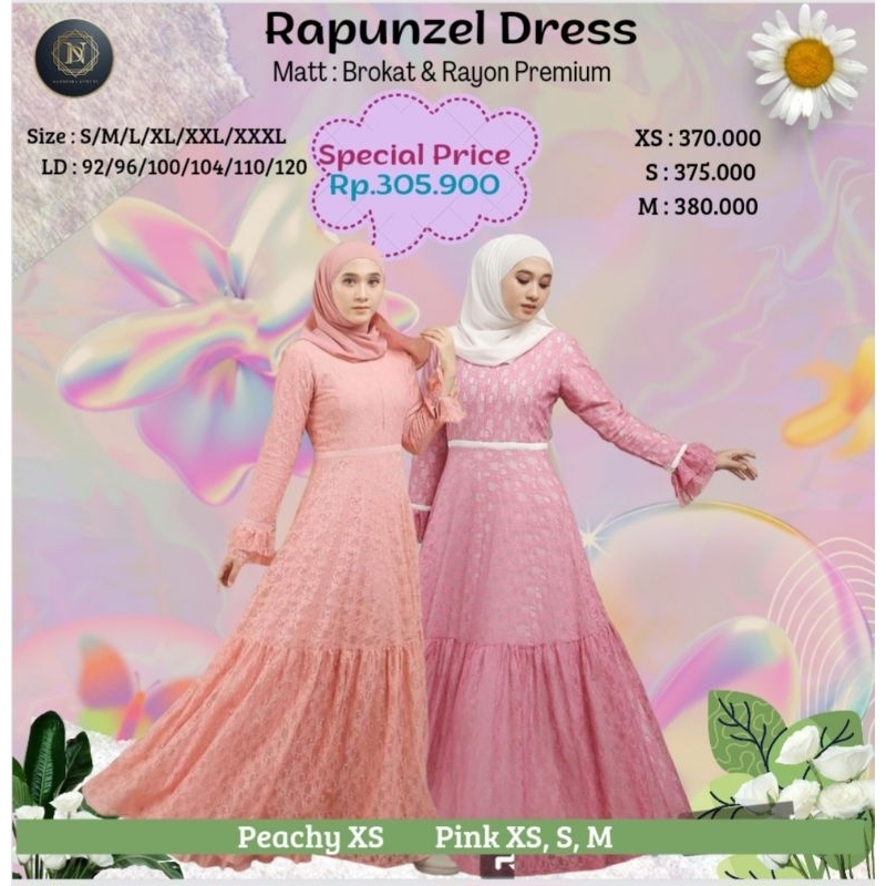 Rapunzel Dress Nadheraa luxury Gamis baju wanita terkini termurah modern brokat elzata zoya arrafi